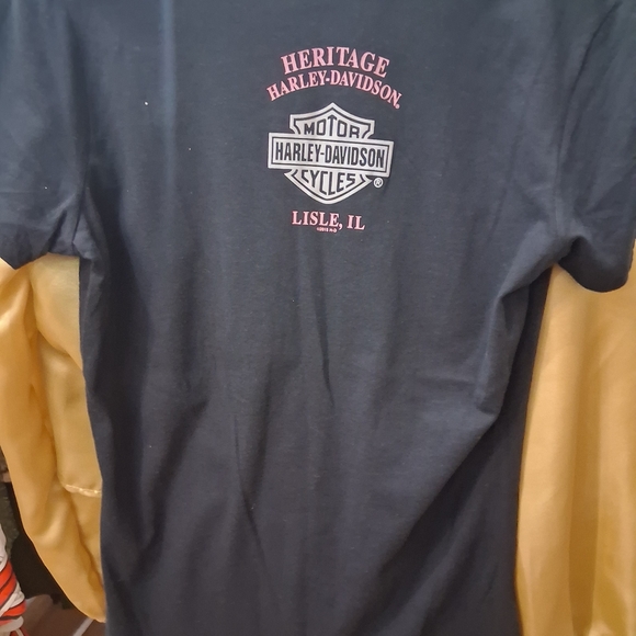 Harley-Davidson Women's Black and Purple Graphic Tee - Picture 4 of 5